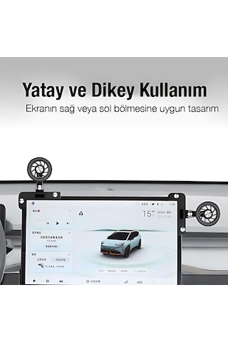 Polham Tesla Model Y, Model S, Model X, Model 3 Ekranı İle Uyumlu Manyetik Telefon Tutucu, Titremez Sarsılmaz