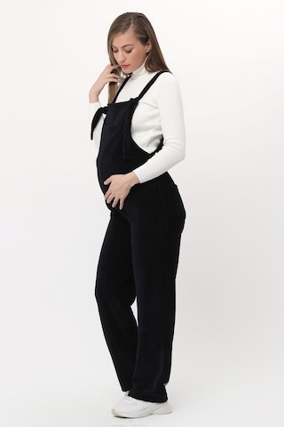 Luvmabelly Myra6112 - Lacivert Kadife Hamile Salopet-lacivert