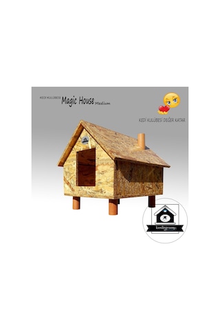 Kedigram Kedi Kulübesi Kedi Evi Magichouse Medium Dış Mekan Su Geçirmez