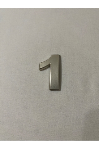1 Bir Numara Yapışkanlı Daire Bina Villa Kapı Numarası Sarı Gold 4 Cmx5cm No:1 Plastik