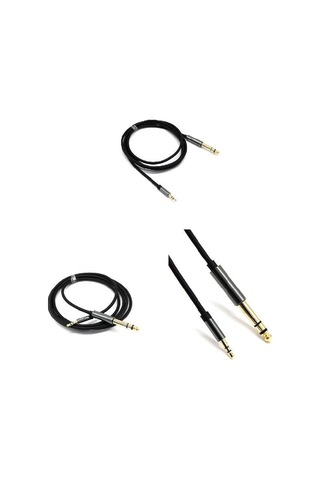 6.35mm Erkek - 3,5mm Erkek Stereo Ses Kablosu, Profesyonel Ses Ekipmanı İçin 1.5m Trs Adaptör Kablosu