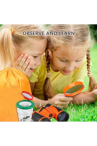 Samdoo Çocuklar İçin Doğa Macera Seti - 27 Parça: Keçi Ağları, Binokül, Pusula, Fener, Büyüteç Ve Daha Fazla - Eğitici Hediye