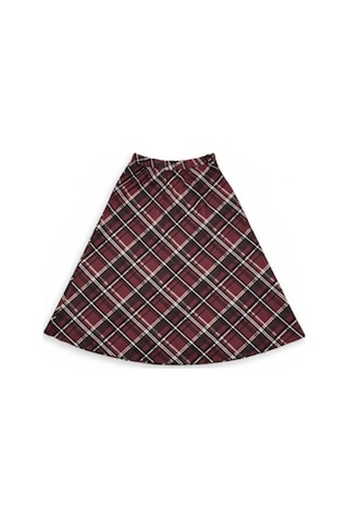 Eren Style Şifon İçi Astarlı Beli Lastikli Etek 95 Cm - 38-52 Bordo