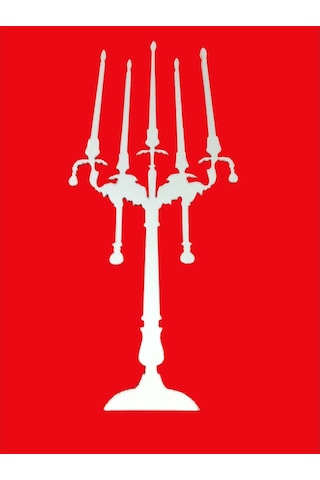 Sıa Aynalı Duvar Süsü (Sticker) Şamdan Şekilli