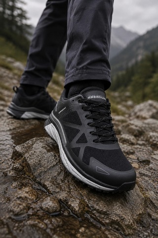 In Step Peakrunner Erkek Siyah Hiking Ayakkabısı Outdoor Trekking Ve Kamp Ayakkabısı- Su İtici Özellikli