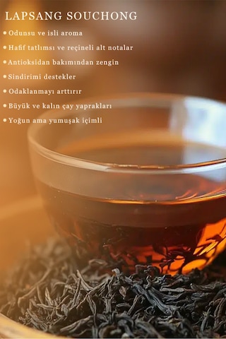 Premium Lapsang Souchong Tea 50g Tütsülü Siyah Çin Çayı Orjinal - Doğal - Katkısız