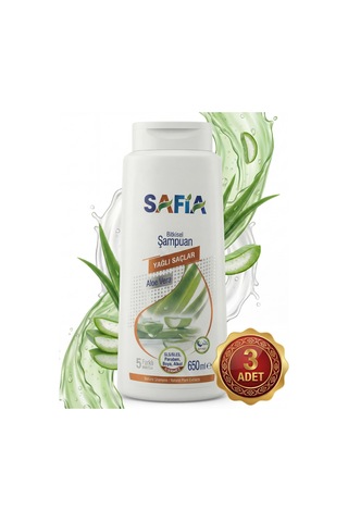 Safia Yağlı Saçlar Şampuan 3x650 Ml