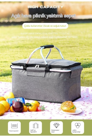 Eternal Luck Aile Açık Piknik Sepeti-siyah Siyah