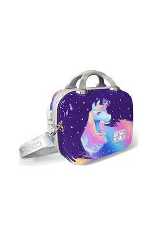 Coral High Unicorn Desenli Omuz Askılı Pc Makyaj Çantası 16896