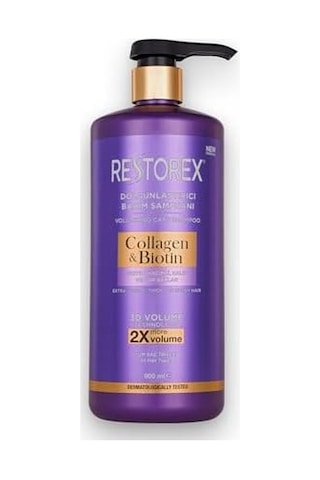 Restorex Collagen & Biotin Dolgunlaştırıcı Şampuan 900 Ml Hacimsiz Saçlar İçin Sülfatsız, Kolajen Ve Biotin İçerikli Yoğun Hacim Veren Bakım Şampuanı 99530892