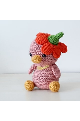 Amigurumi Örgü Oyuncak Civciv Gülkurusu