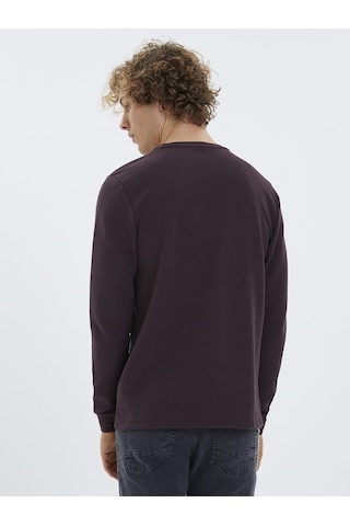 Regular Fit Erkek Tshirt U.kol Bordo