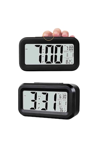 Gece Dijital Masa Saati Dijital Alarmlı Led Ekran Pilli Çalar Saat Diğer 10013146