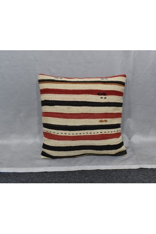 Zehra Abla Halı Yeni El Dokuma Dekoratif Kilim Kırlent Yastık Kılıfı 6701 Çok Renkli