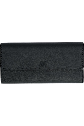 Mft Leather Hakiki Deri El Portföyü Cüzdan Hilton 8926 Flother Mat Siyah