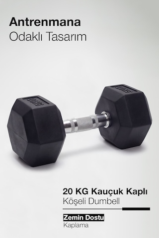 Çelik Ağırlık, Metal Tutma Yerlerine Sahip Tekli Dambıl- Kdb20 Kg Tekli