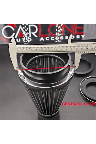 Açık Hava Filtresi Krom Kaplı 2 Aparatlı Gri Renk Huni Tip-90mm-73mm-60mm