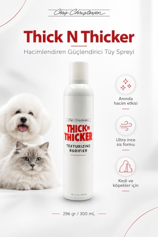 Chris Christensen Thick N Thicker Hacimlendiren Güçlendirici Kedi Köpek Tüy Spreyi 296 Gr