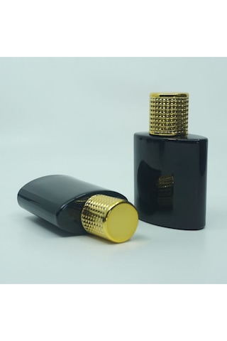 Parfüm Şişesi 100 Ml 3 Adet Özel Siyah Elips Kolay Kapama Boş Şişe