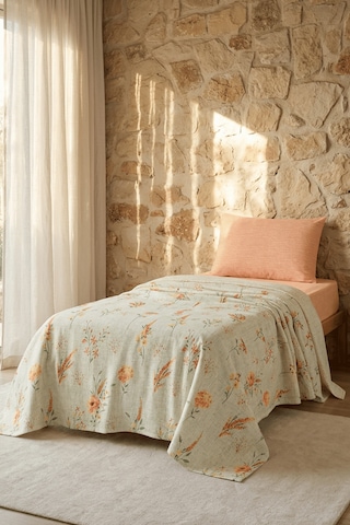 La Notte Autumn Garden Tek Kişilik 3 Parça Pike Takımı 160x230 + 100x200 + 50x70 Cm Çok Renkli