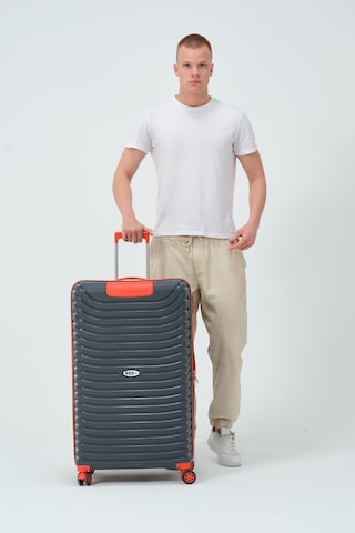 Keo-plus Gri-turuncu Büyük Boy Silikon Kırılmaz Pp Valiz Gri - Turuncu