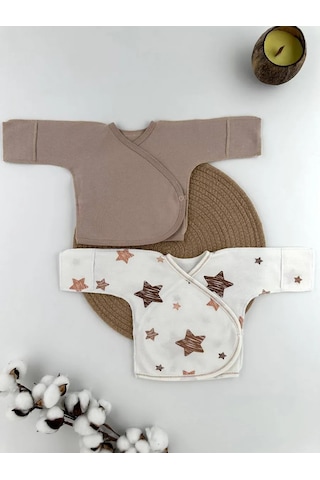 Svetik Yenidoğanlar İçin Tüy İle Astarlanmış Bodyler 2'li Set 260780656 Sütlü