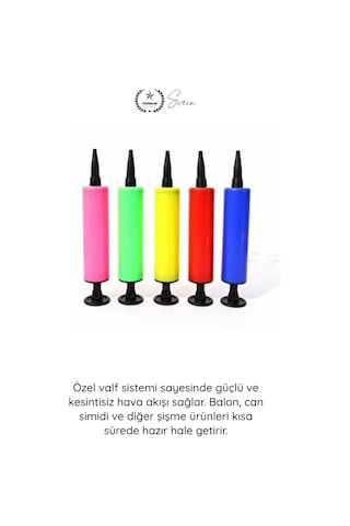 Pompa Balon Şişirme Pompası Dayanıklı Plastik El Manuel Pratik Taşınabilir Hava Basma Aparatı Şişme