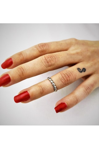 GÜMÜŞ KAPLAMA KARARMAZ TAM TUR KALP FİGÜR ALTTAN AYARLI EKLEM YÜZÜK-YÜZÜK21 Gümüş