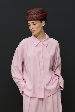 Molene Pembe Comfort Gömlek Pantolon Takım