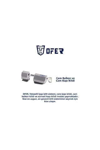 Ofer Cam Kapılar Ve Cam Balkonlar İçin Güvenlikli Emniyet Kilidi Yeni Tip