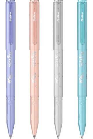 Scrikss Festival Jel Tükenmez Kalem 0.7 Mm Pastel Renkler 4'lü Blister Çok Renkli