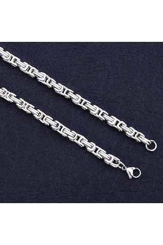 Forentina 315l Çelik Erkek 60 Cm Kral Zincir Kolye Ps3686 Gri