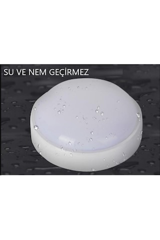 Balkon Lambası Teras Lambası Artos 15w Yuvarlak Beyaz Banyo Lambası 6400k Beyaz Işık Tavan Lambası Beyaz