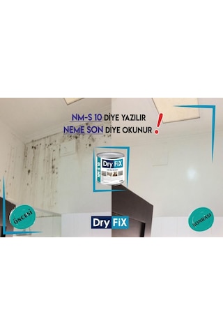 DryFix Nm-S10 Rutubet Nem Küf Engelleyici Boya 1 Kg Beyaz