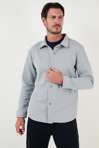 Buratti Fitilli Çıtçıtlı Relaxed Fit Erkek Gömlek 5905510 Açık Gri