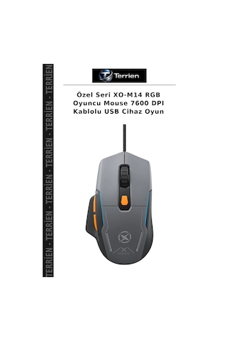 Özel Seri Xo-m14 Rgb Oyuncu Mouse 7600 Dpı Kablolu Usb Cihaz Oyun