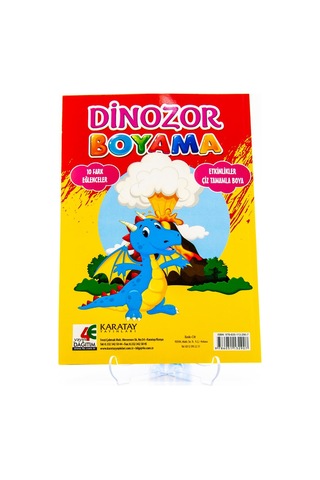 Dinazor Boyama Kitabı Renkli Boya Defteri. Örnekli. Büyük Boy. 12