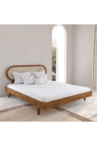 Renazzo Padova Hazeranlı Masif Ahşap Yatak Odası Takımı 2 Ceviz 100x200