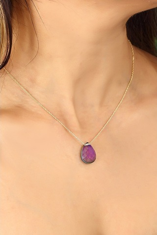 Azuris 925 Ayar Gümüş His Taşı Kolye