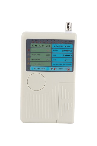 Lemestar Rj45/rj11/usb/bnc Kablolarını Test Eden Taşınabilir Ağ Kablosu Testeri - Utp/stp Lan İzleyici, Led Ve Sesli Bildirim Pil Dahil Değil