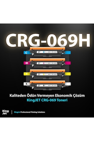 Kingjet Canon Uyumlu 069h Crg-069h Yüksek Kapasiteli Toner Çipli Mf754cdw İle Uyumlu