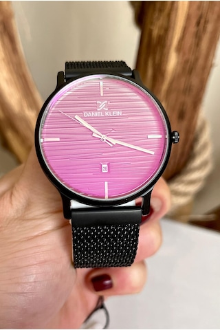 Daniel Klein Dk78512 Siyah Çelik Erkek Kol Saati + Deri Cüzdan