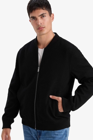 Defacto Regular Fit Kolej Yaka Bomber Astarlı Fermuarlı Kaşe Mont F7750ax26spbk27 Siyah-bk27
