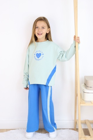 Kız Çocuk İspanyol Paça Basic Takım Yeşil