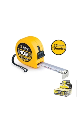 12 Adet 10mt X 25mt Stoplu Şerit Metre 0 - 300 MM