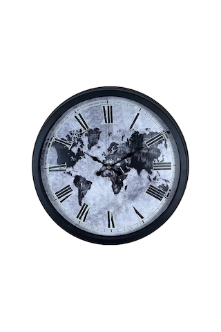 Worldline Black 40 Cm Metal Duvar Saati Çok Renkli
