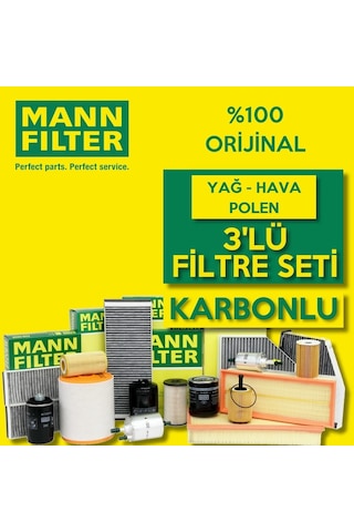 Seat Leon 1.4 Tsi Mann-Filter Filtre Bakım Seti 2013-2017 3Lü Kar 553118661
