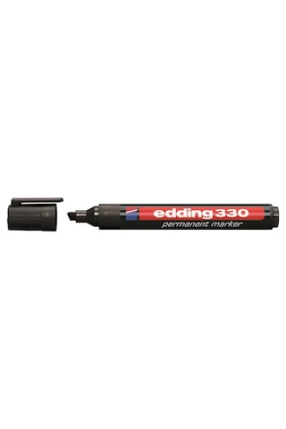 Edding 330 Siyah Permanent Kesik Uç Marker Kalem Siyah