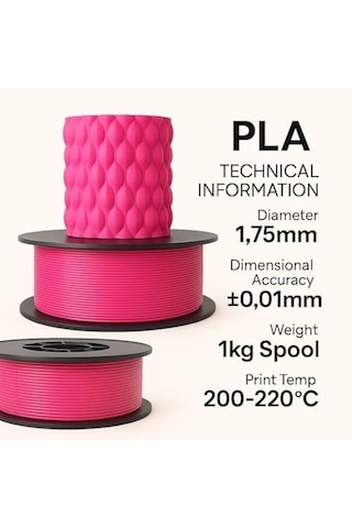 Pla+ Filament 1.75mm 1 Kg Pembe Termoplastik 3d Yazıcı Filamenti