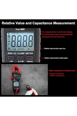 Akım Ölçüm Pensesi, Unı-t Ut200b+ Akım Pensesi Ac Akım True Rms Akım Ölçüm Cihazı Otomatik Ranging Ac/dc Geri